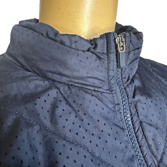 Fabletics Navy Blue Quilted Puffer Jacket zip up Coat size small - Picture 7 of 9
